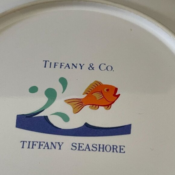 Tiffany & Co. Tiffany Seashore Vintage Child's Bowl Plate Two Piece Ceramic Set - Picture 8 of 9